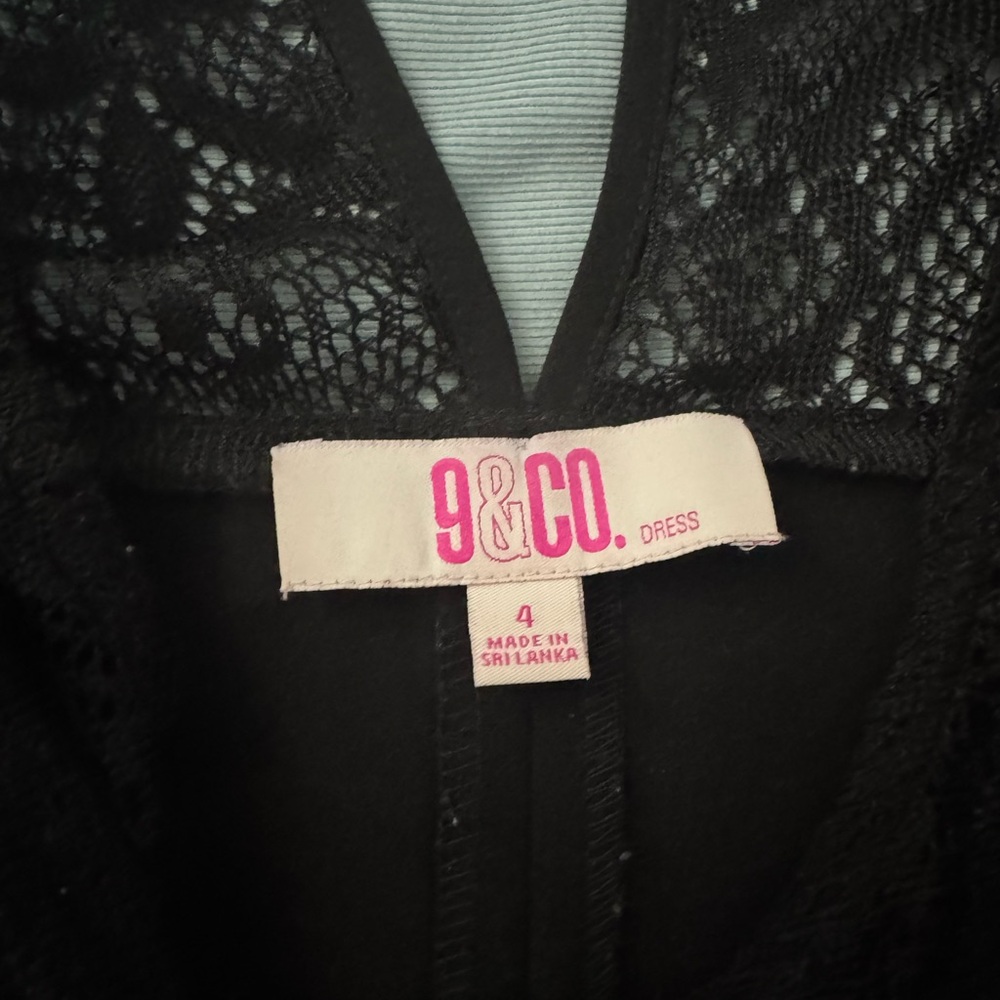 9 & Co. Black Lace Mini Dress
